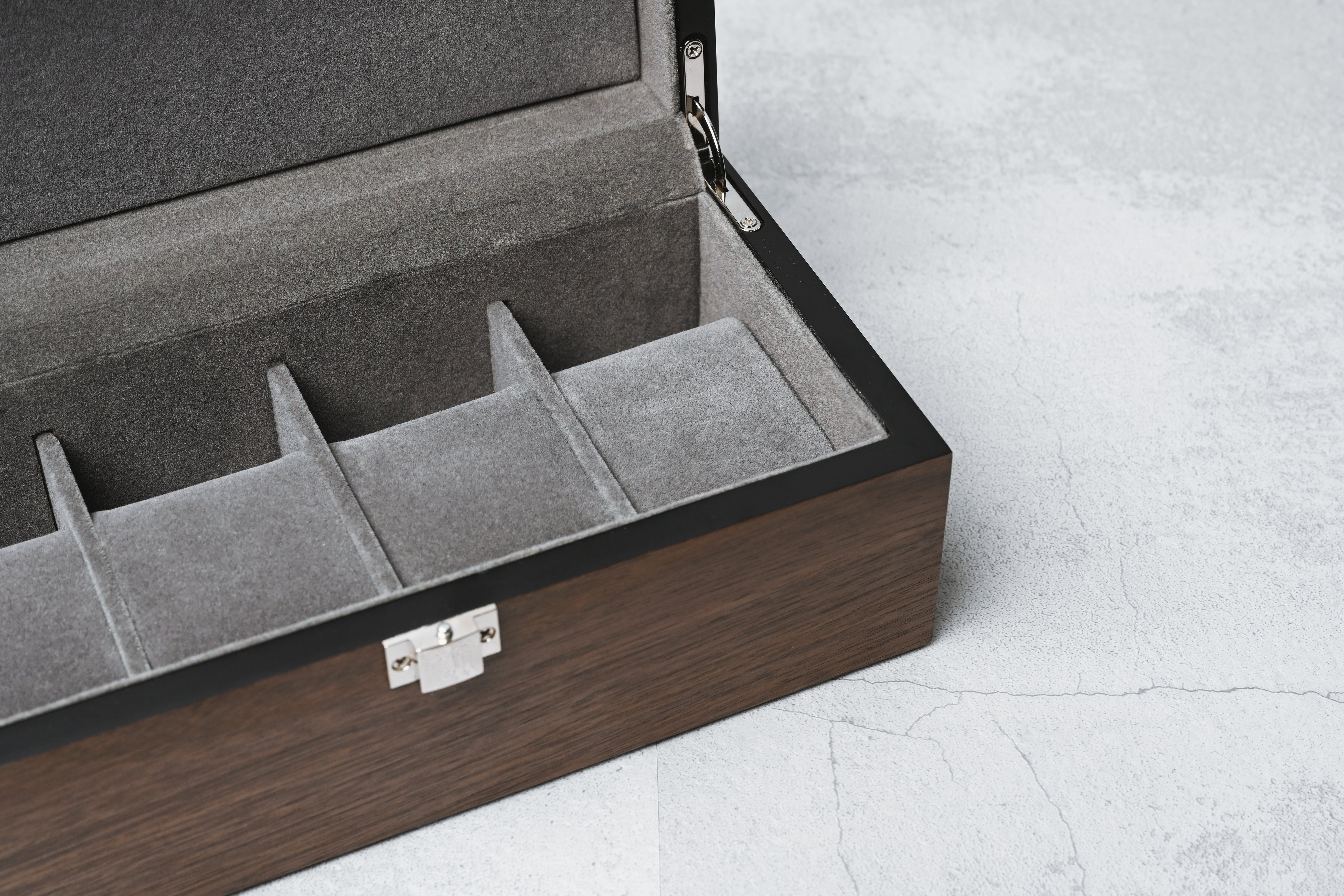 クルミ木製4本腕時計収納時計ケース クルミ木目 ES5304WD