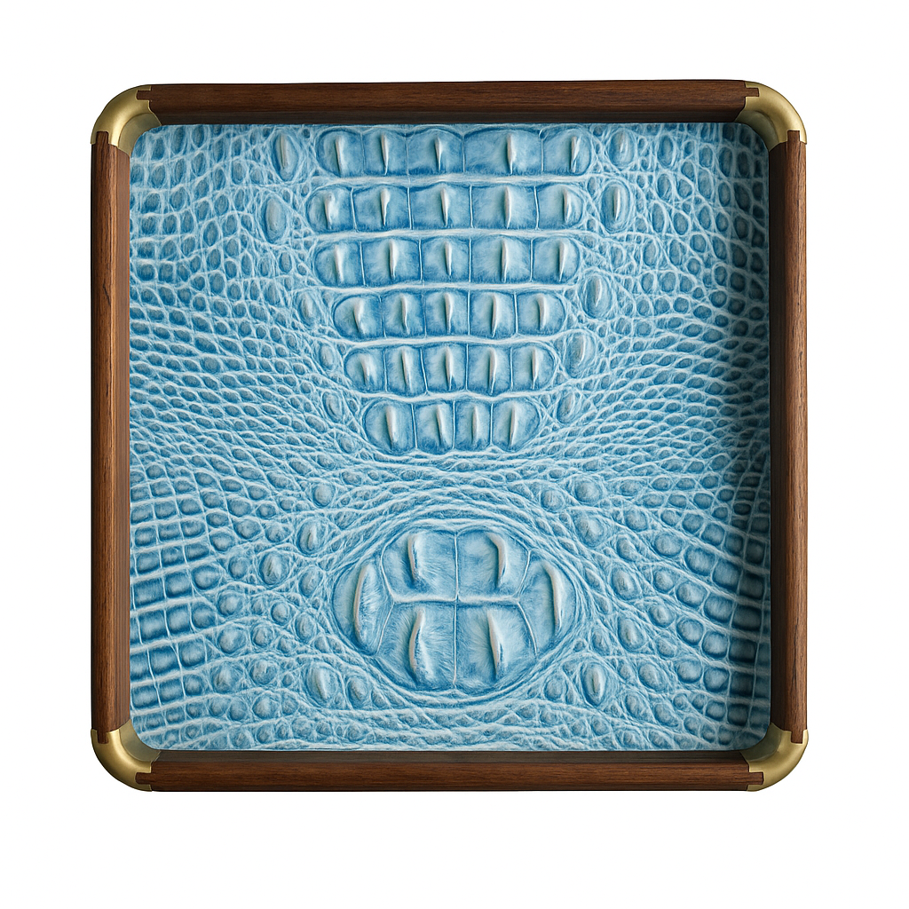 「AURA」クラフトレザーウッドトレイ | LU2501