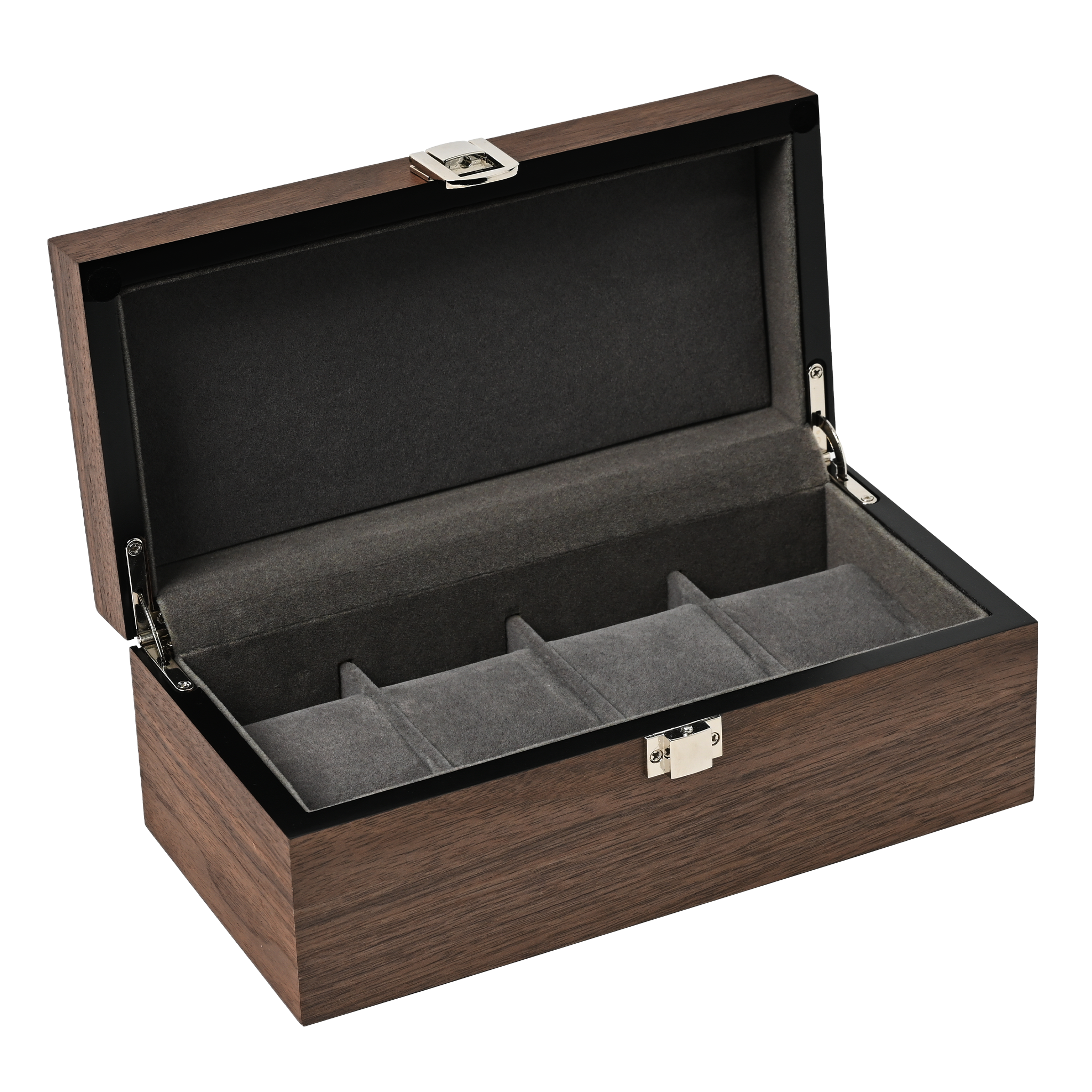 クルミ木製4本腕時計収納時計ケース クルミ木目 ES5304WD