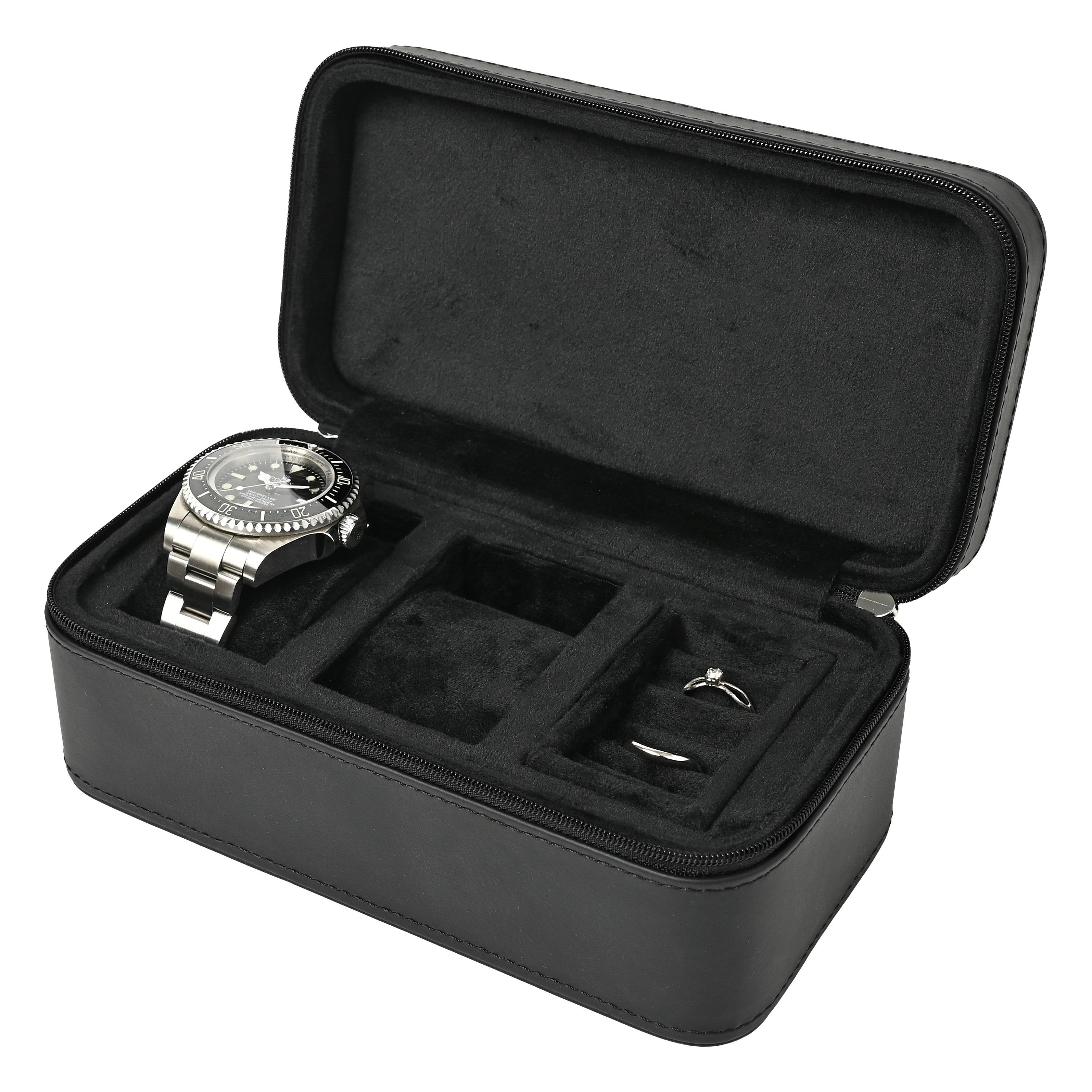 ウォッチ＆ジュエリーボックス/3本用 LU8103BKBK